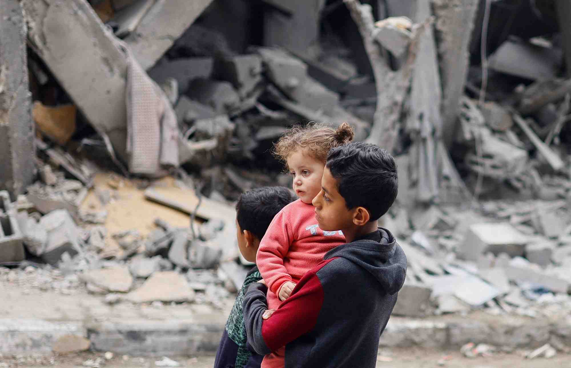 Consequences d'une frappe israelienne a rafah, dans le sud de la bande de gaza