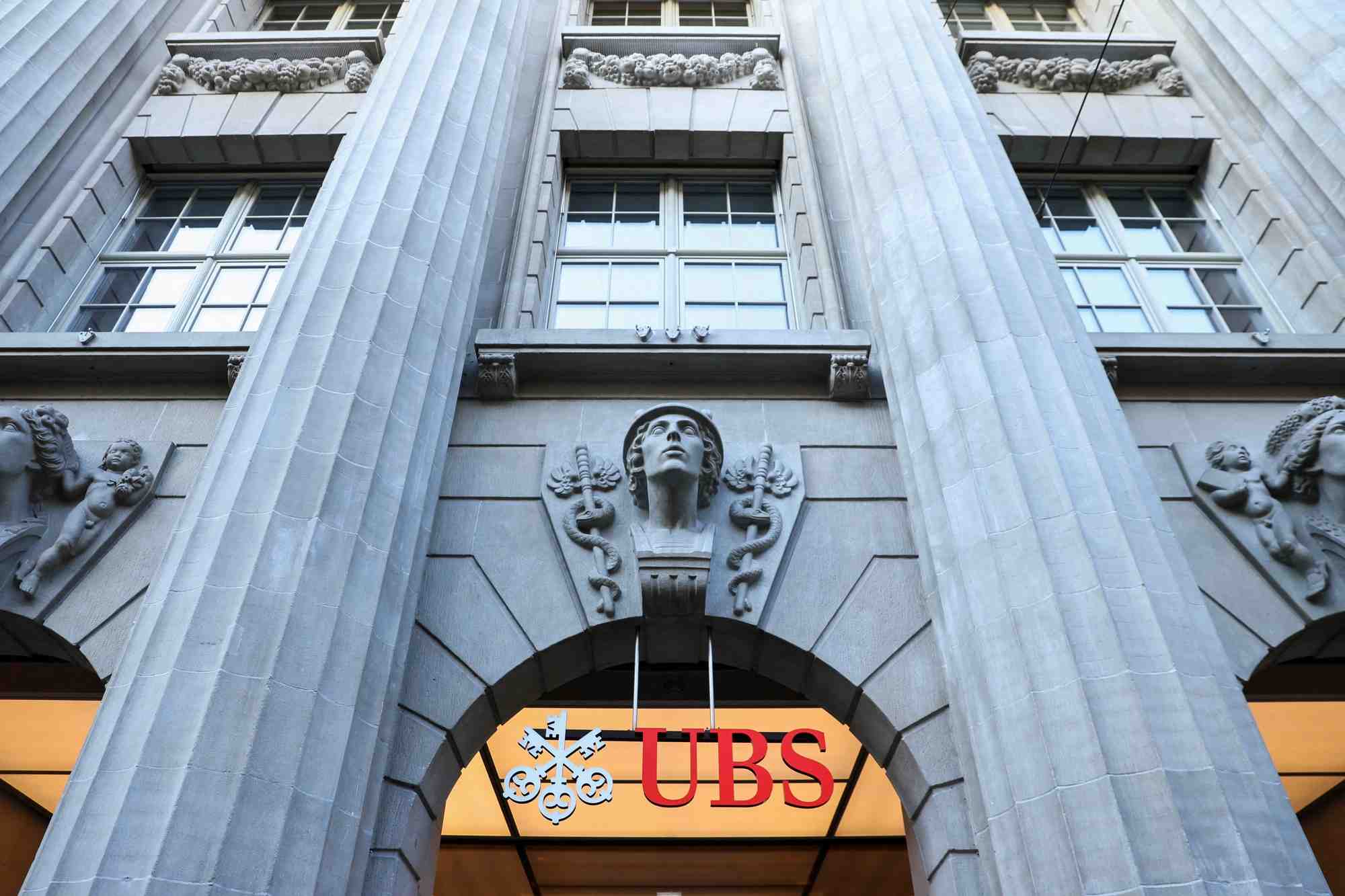 Le logo de la banque suisse ubs, a zurich