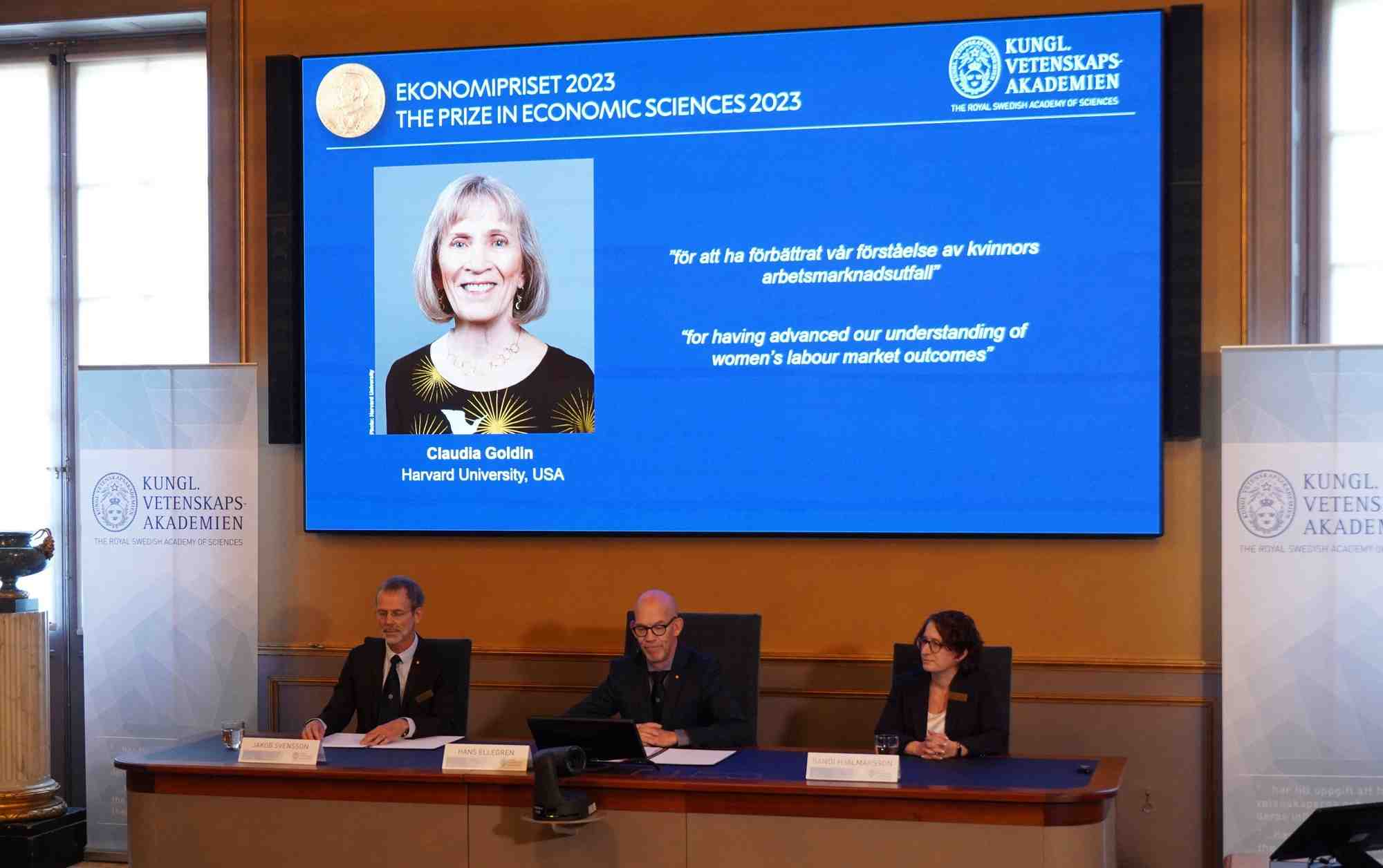 Annonce du prix nobel d'economie a stockholm