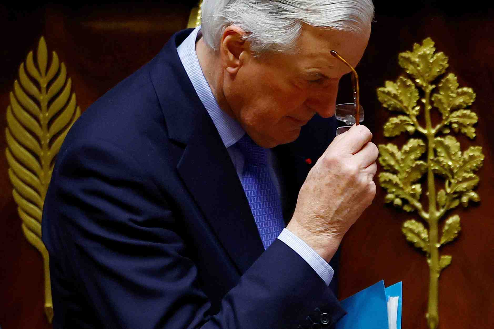 Le premier ministre demissionnaire michel barnier