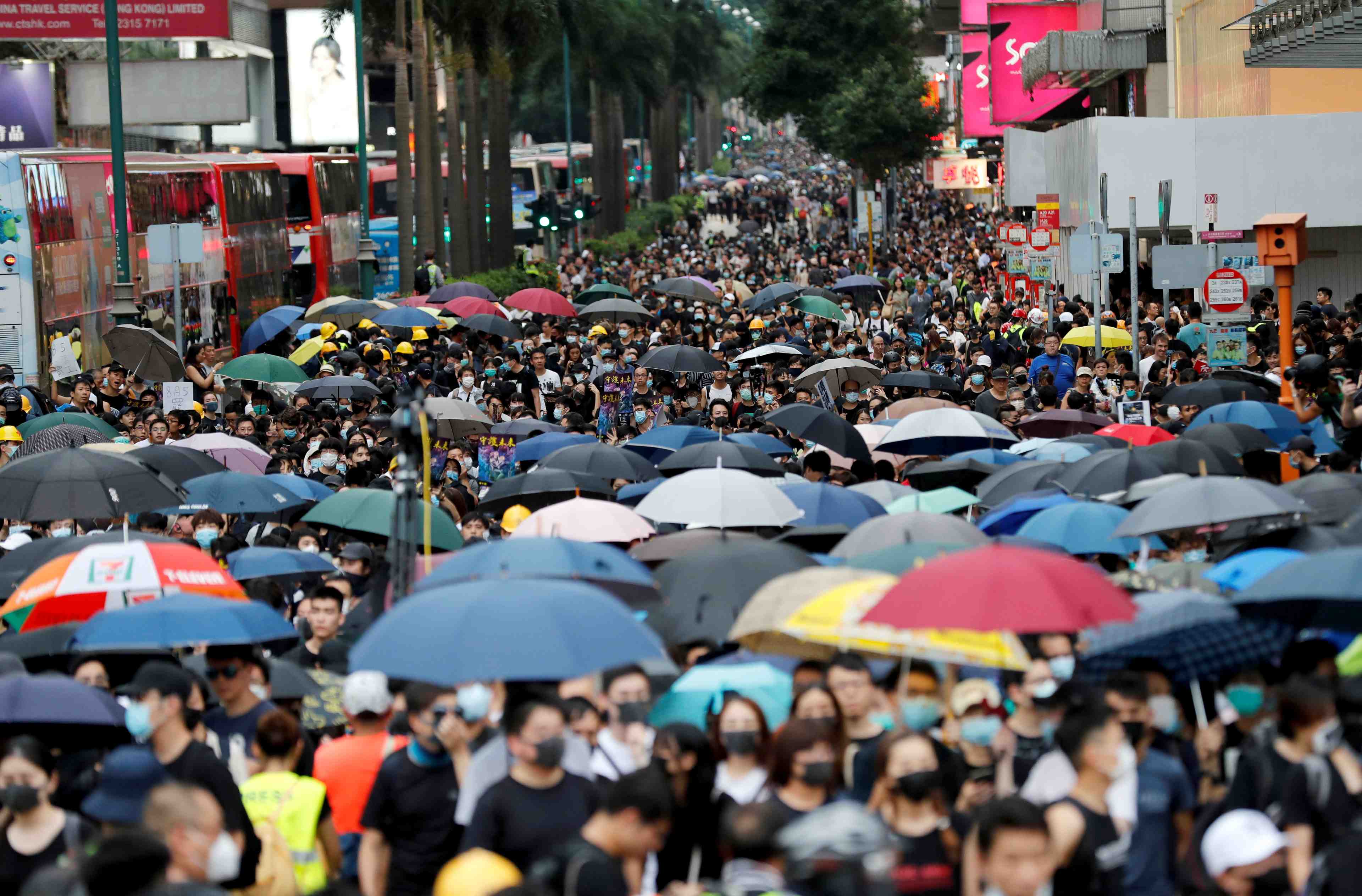 Nouvelle journee de mobilisation a hong kong