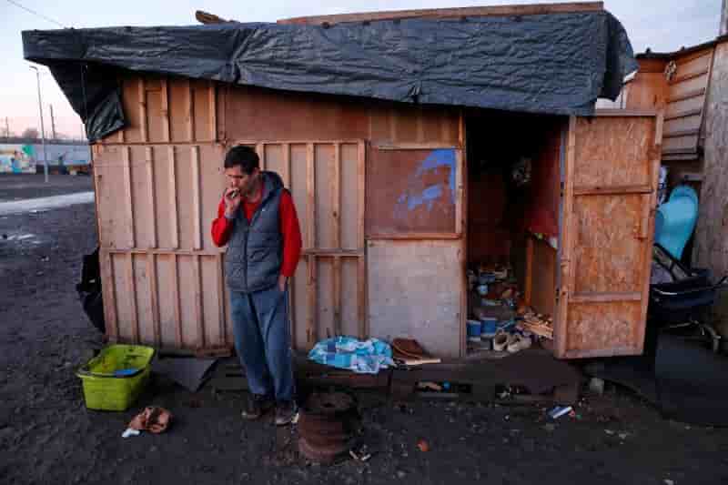 Evacuation d'un camp de migrants a grande-synthe