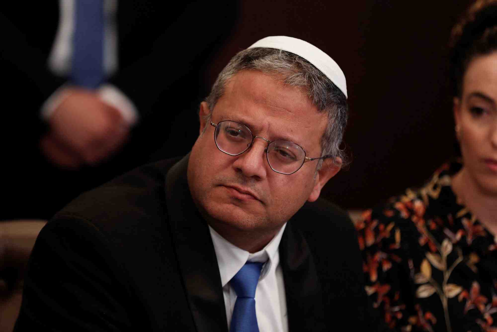Le nouveau ministre israelien de la securite, issu de l'extreme droite, assiste a la reunion hebdomadaire du cabinet a jerusalem