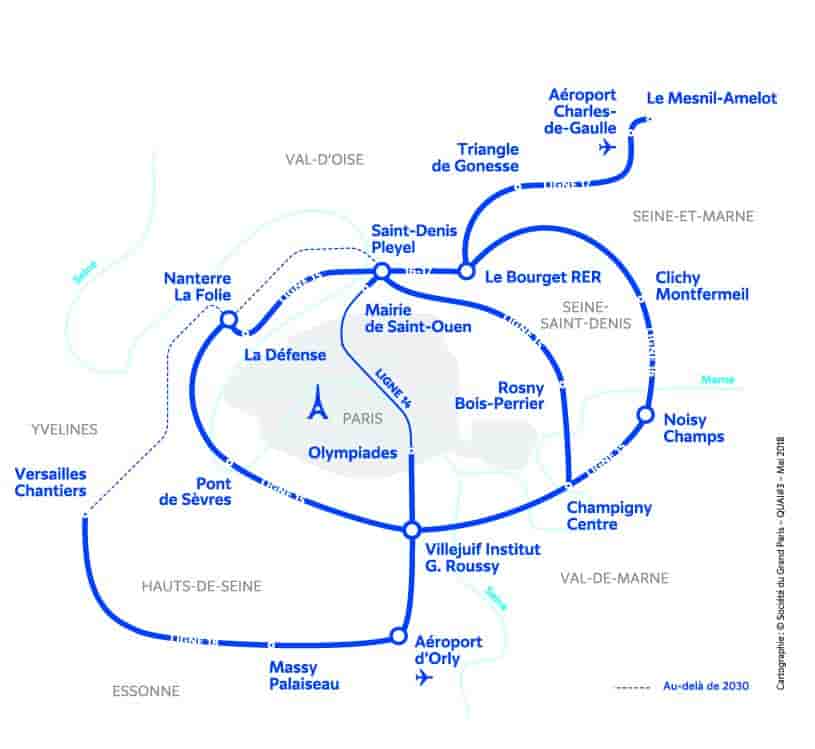 Grand Paris Express plan SGP