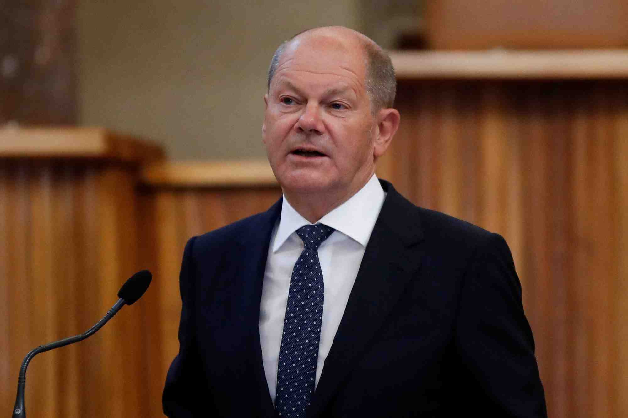 Union europeenne: scholz plaide pour la majorite plutot que l'unanimite sur la fiscalite et la diplomatie