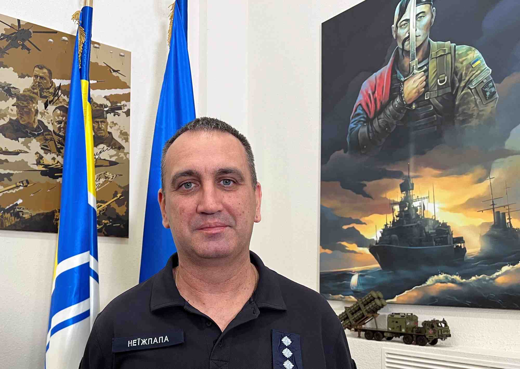 Le vice-amiral oleksiy neijpapa, commandant de la marine des forces armees ukrainiennes