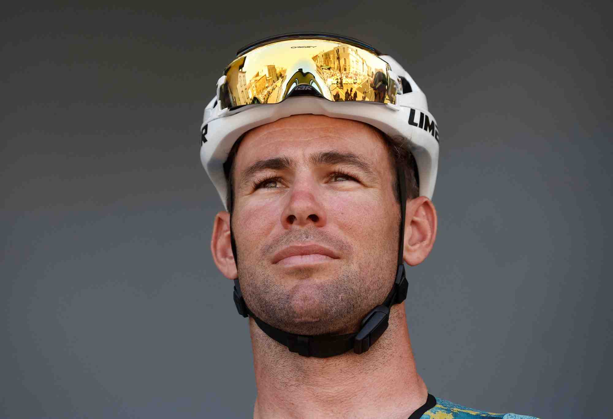 Mark cavendish de l'equipe astana qazaqstan avant la 7e etape du tour de france