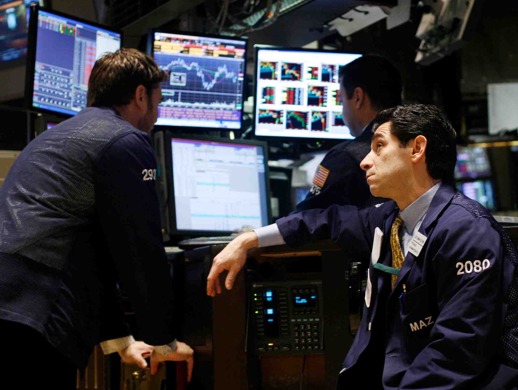 Des traders a la bourse de new york