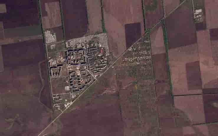Une vue satellite de vouhledar