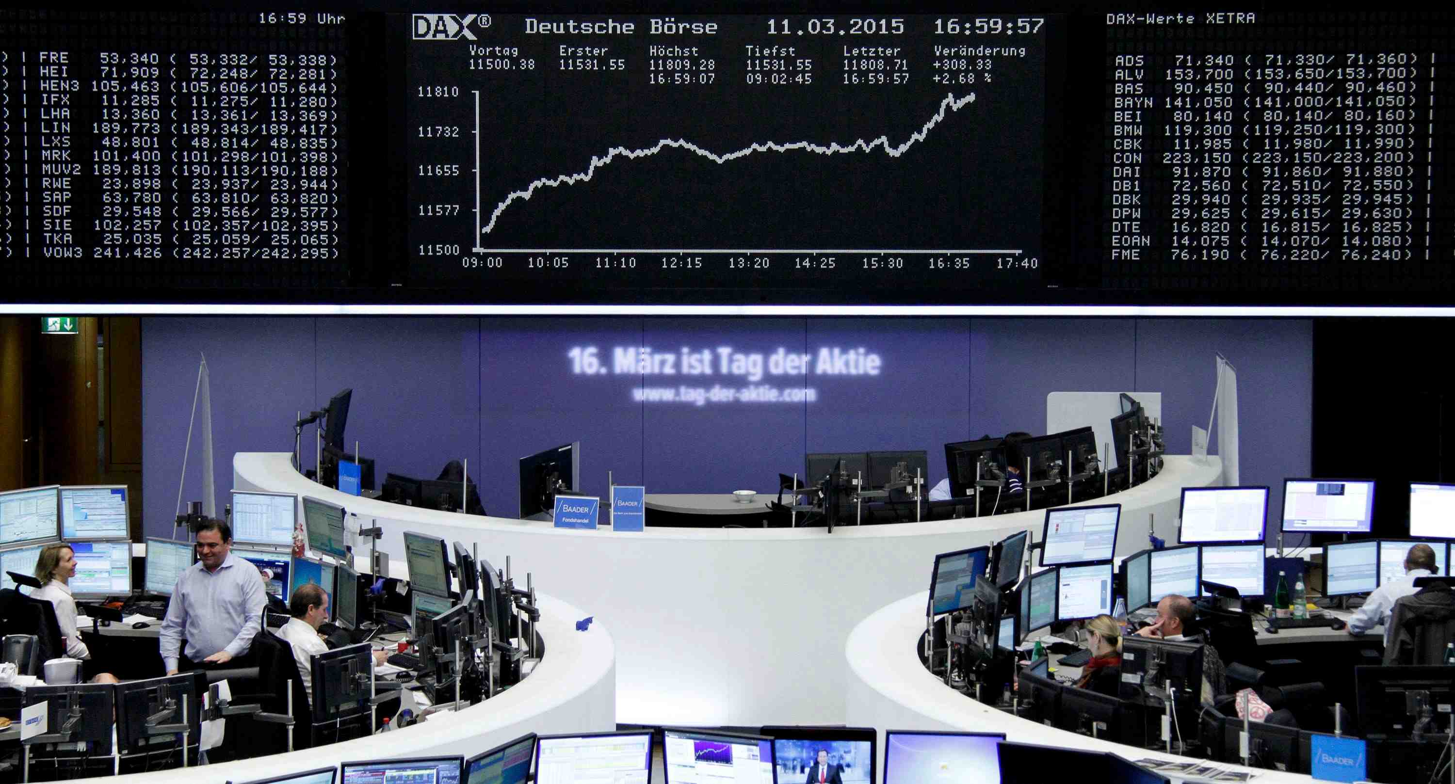 Les bourses europeennes cloturent en nette hausse