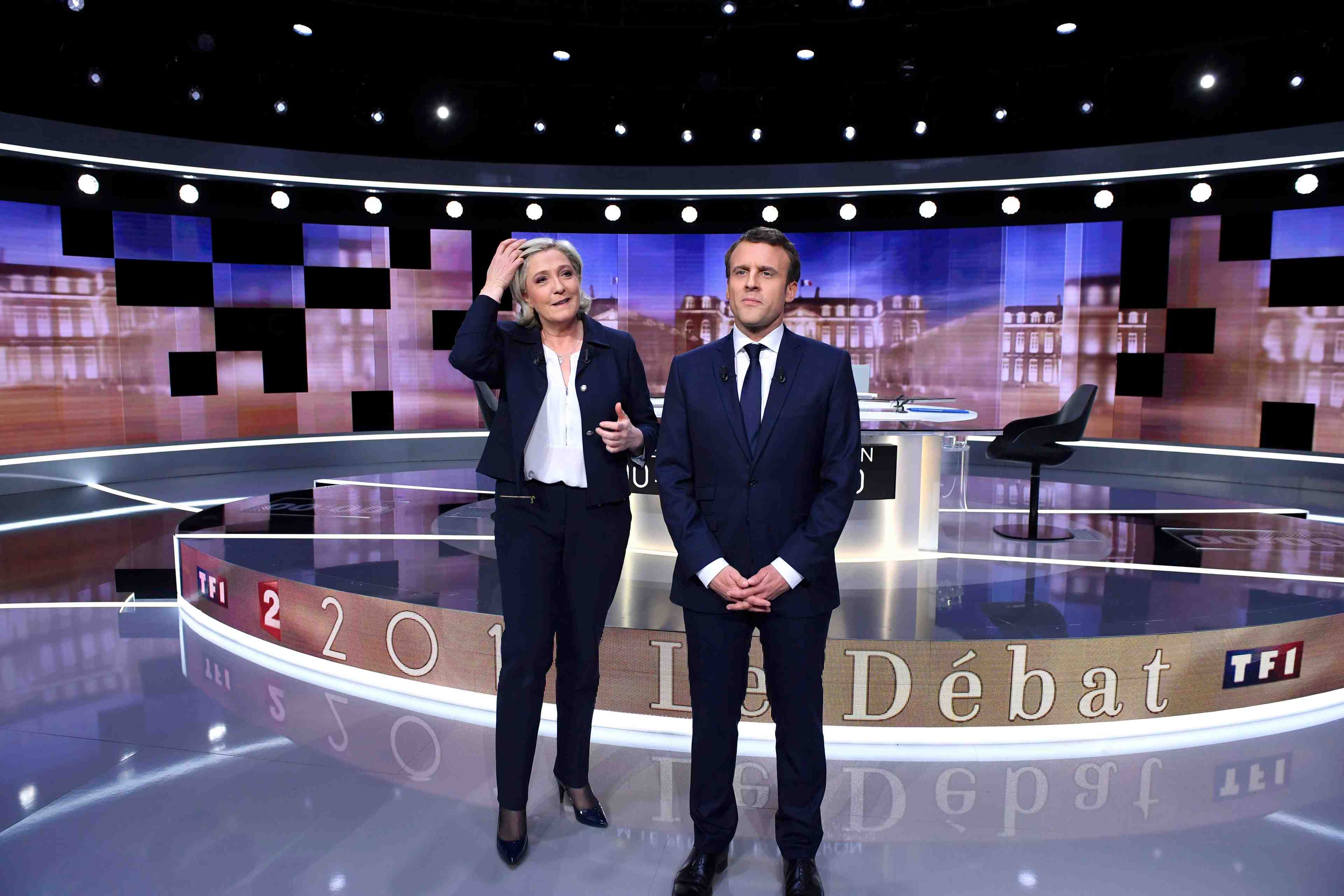 Le debat macron-le pen escamote par la violence des attaques