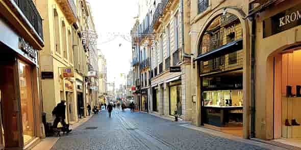 Commerces du centre ville de Montpellier