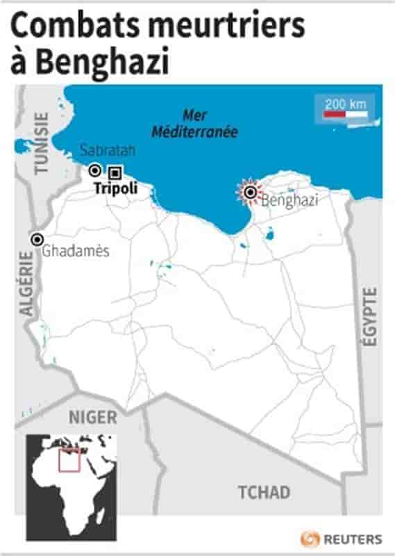 Combats meurtriers entre armée libyenne et islamistes à Benghazi