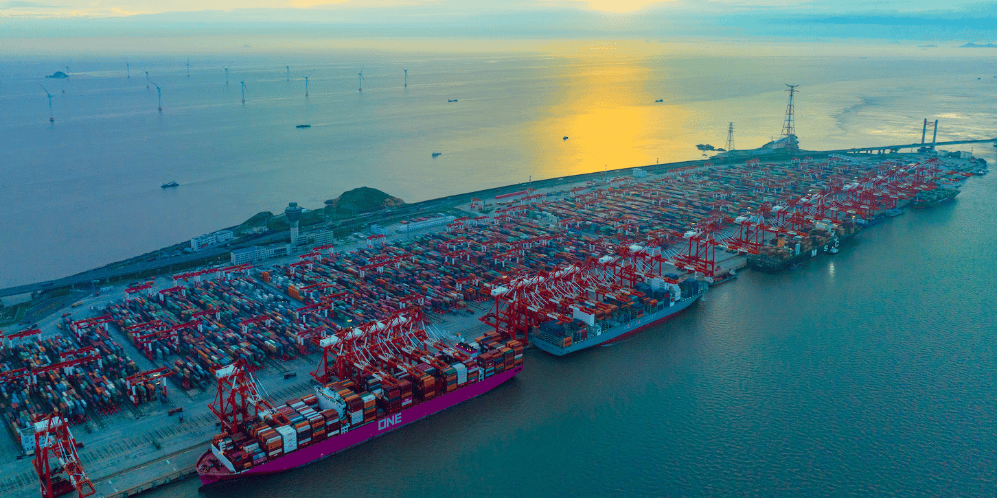 Le terminal de Yangshan dans le port de Shanghai.