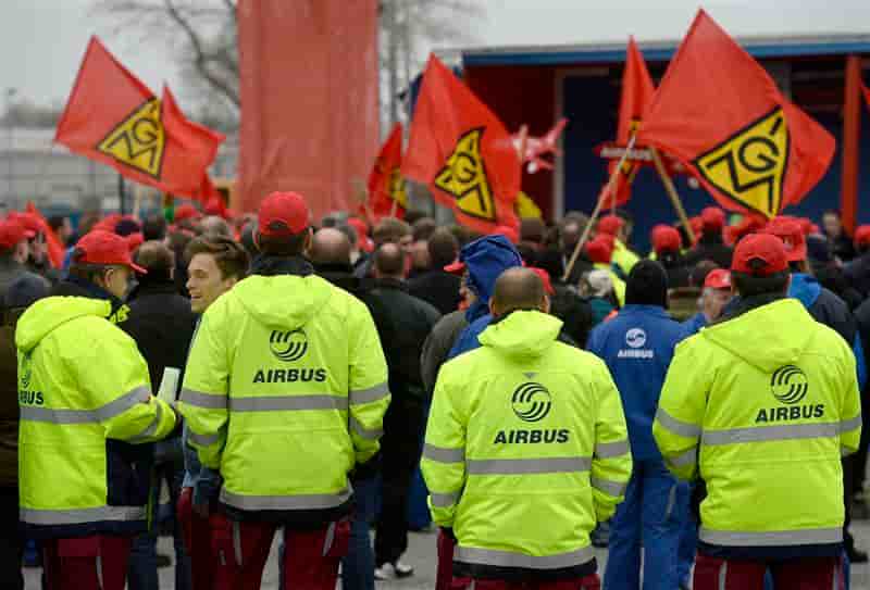 Les salariés d'EADS manifestent en Allemagne