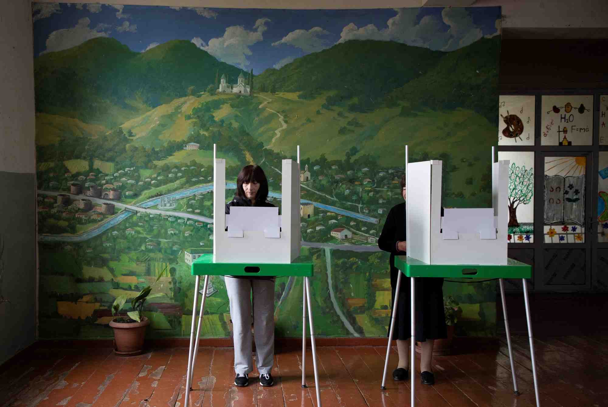 Elections parlementaires georgiennes, dans la region de kakheti