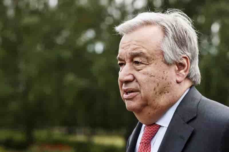 Un secretary-general antonio guterres attends the annual kultaranta talks - debate session on foreign and security policy at the presidential summer residence kultaranta in naantali