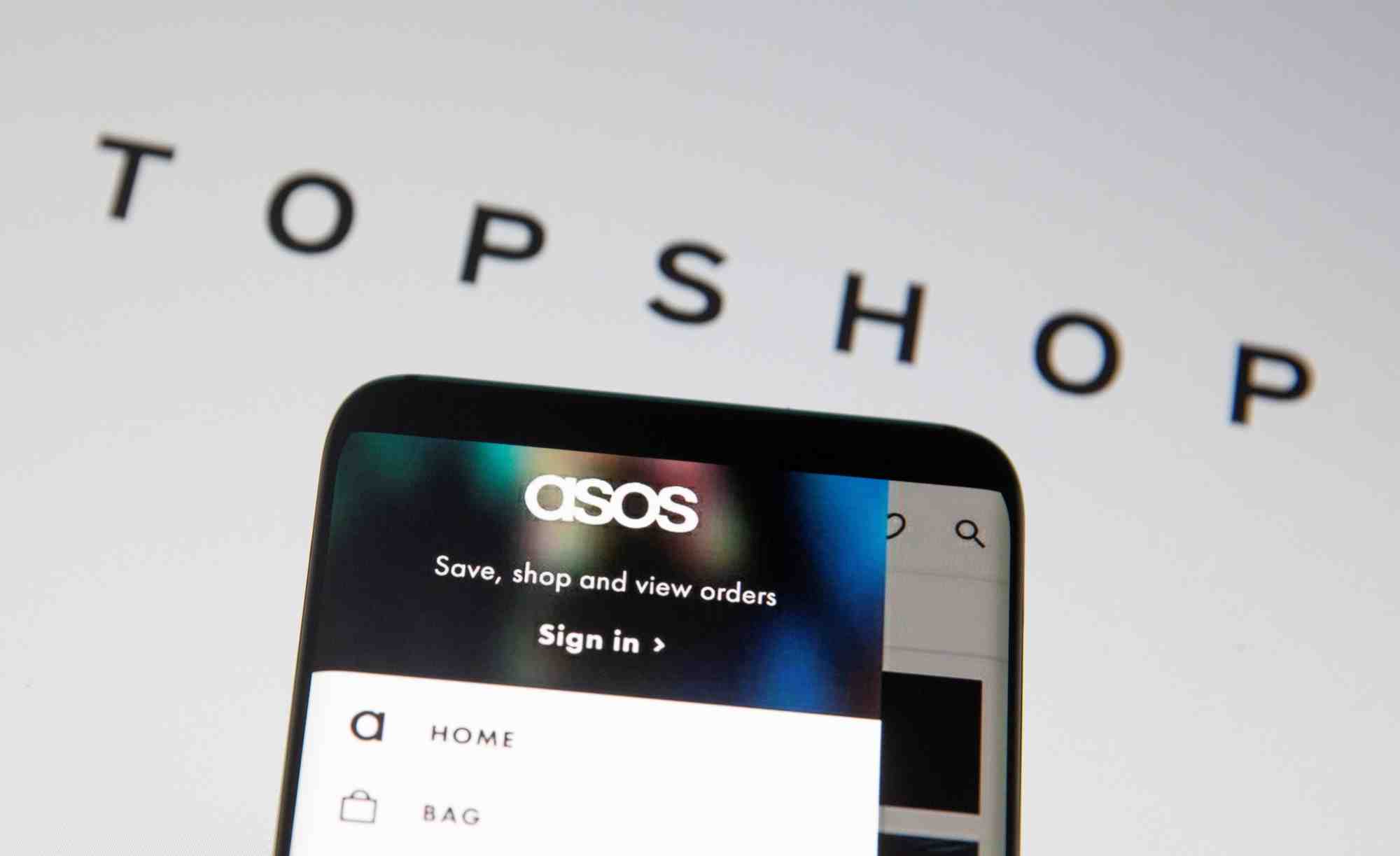 Les logos topshop et asos