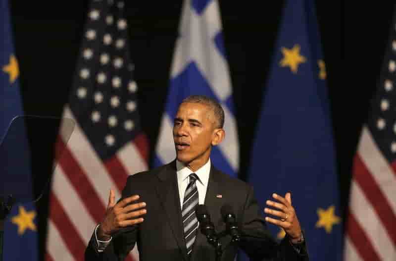 Obama fait l'eloge de la democratie en grece