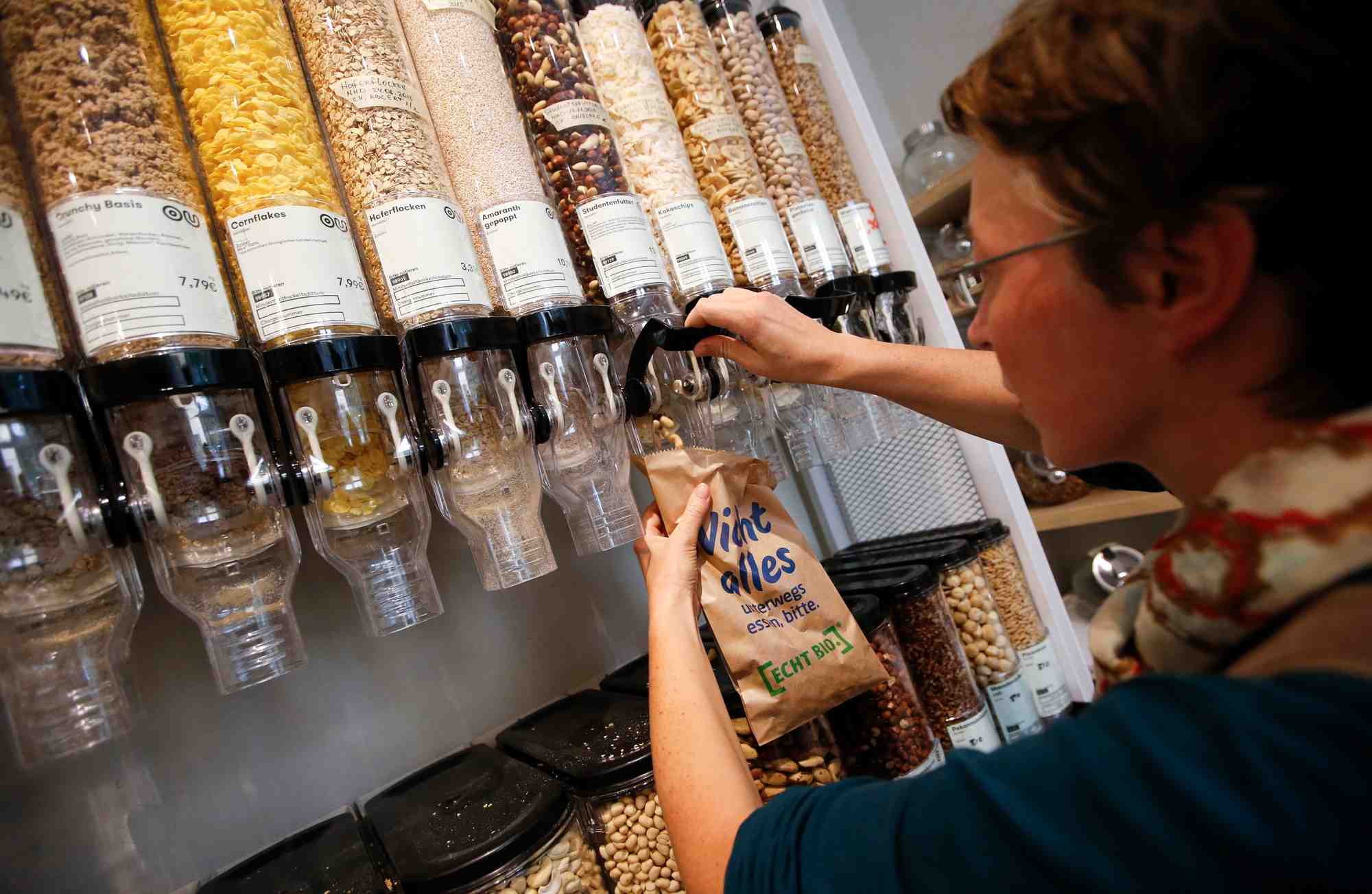Vrac, alimentation, zéro déchet, magasin, Allemagne
