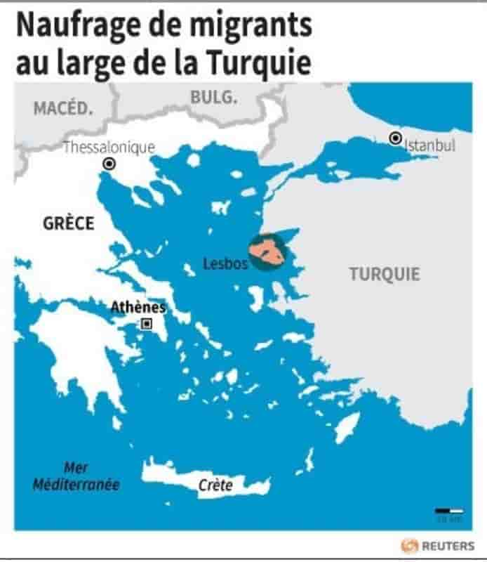 Naufrage de migrants au large de la turquie