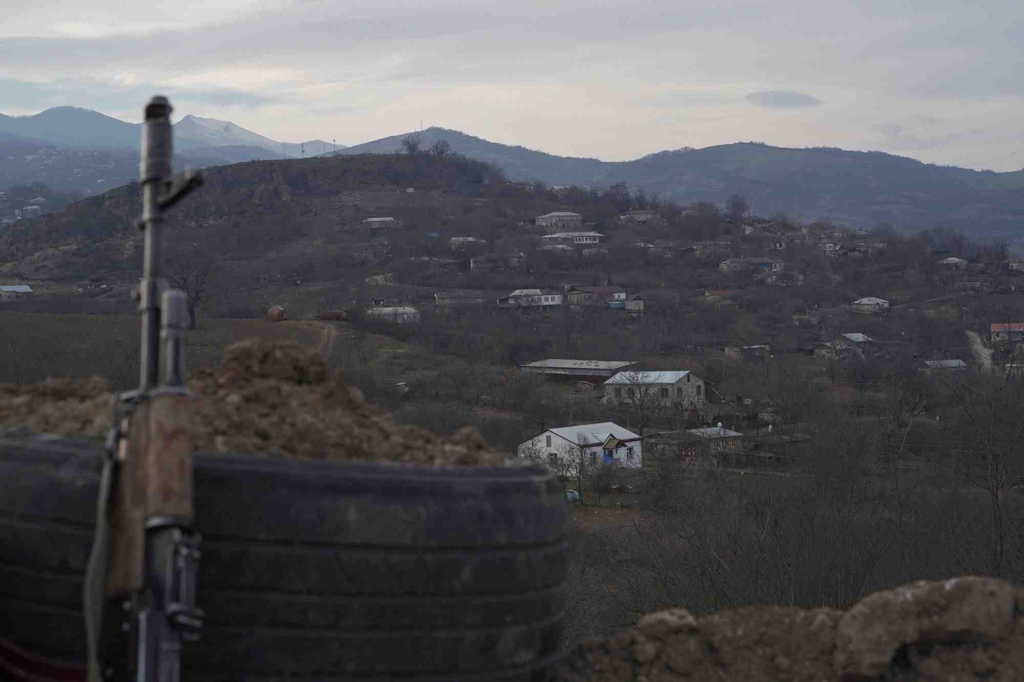 File photo: a view shows divided taghavard village in nagorno-karabakh region