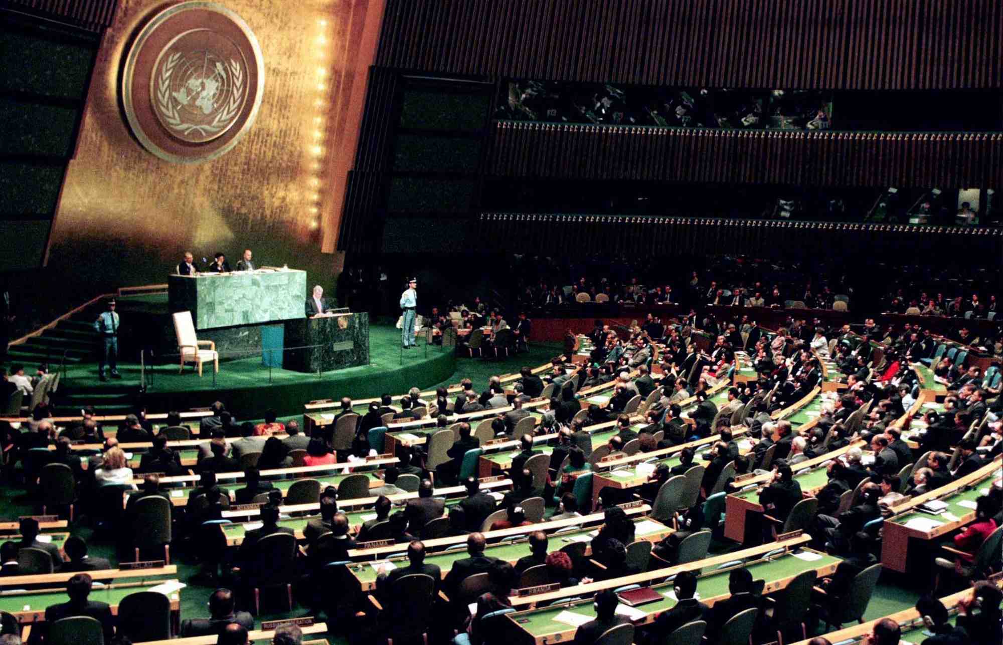 L'assemblee generale des nations unies en session