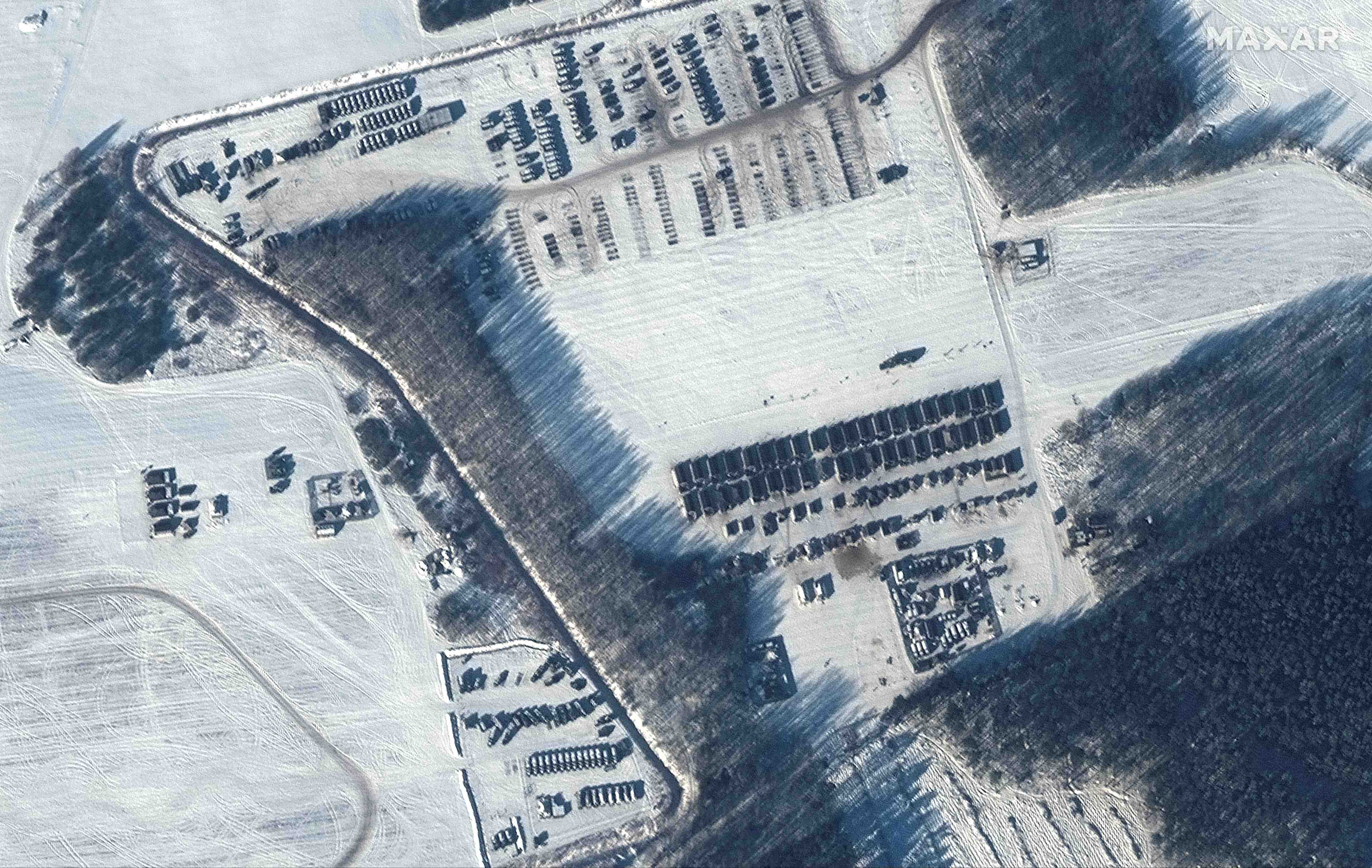 Des images montrent le deploiement militaire pres de l'ukraine en bielorussie
