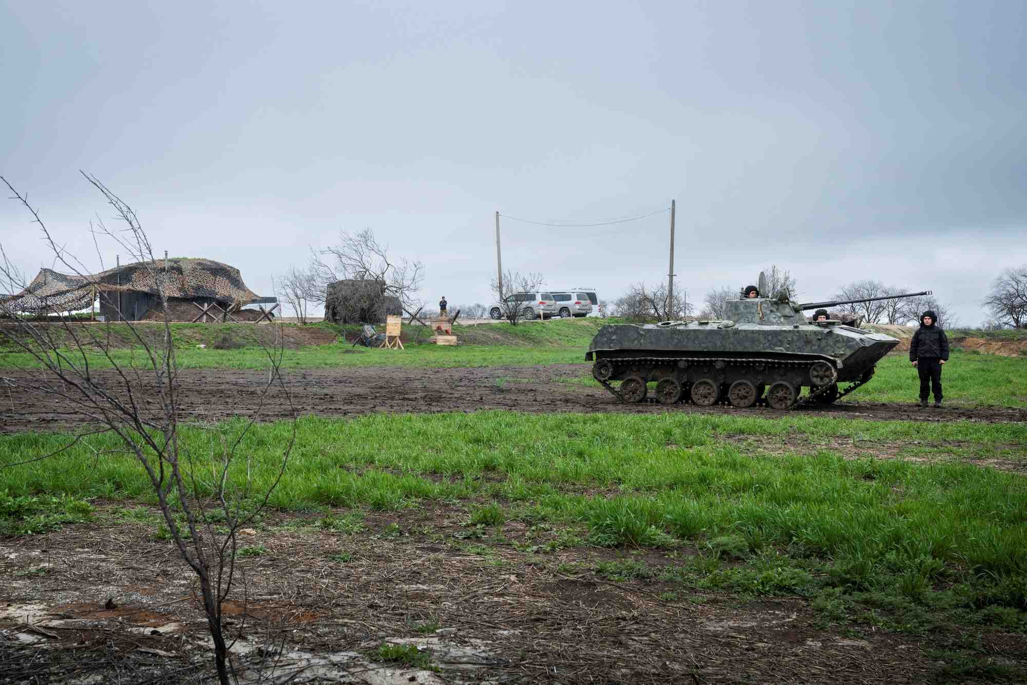 Lignes de defense de la garde nationale ukrainienne pres d'odessa
