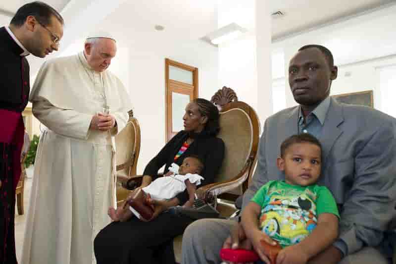 La Soudanaise convertie au christianisme a rencontré le pape