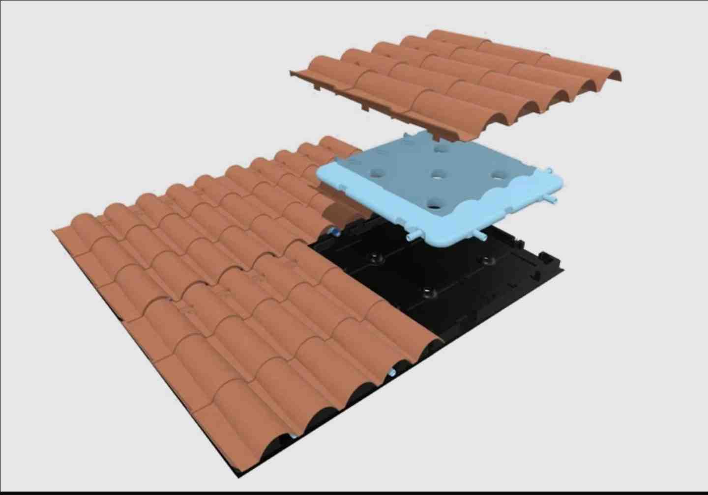 La principale innovation de Cactile réside dans la réorganisation de la toiture pour y accueillir des réservoirs d'eau.