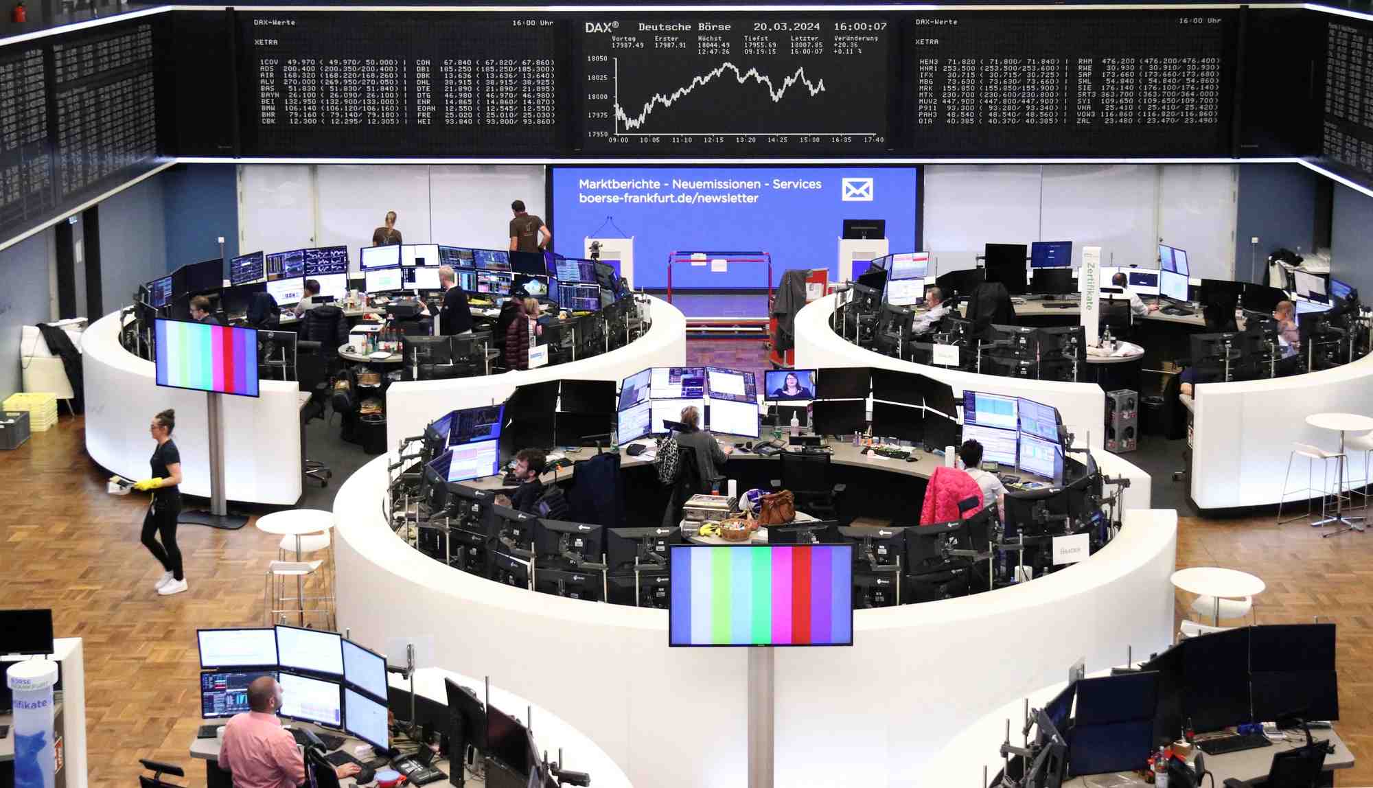 L'indice allemand des prix des actions dax est presente a la bourse de francfort