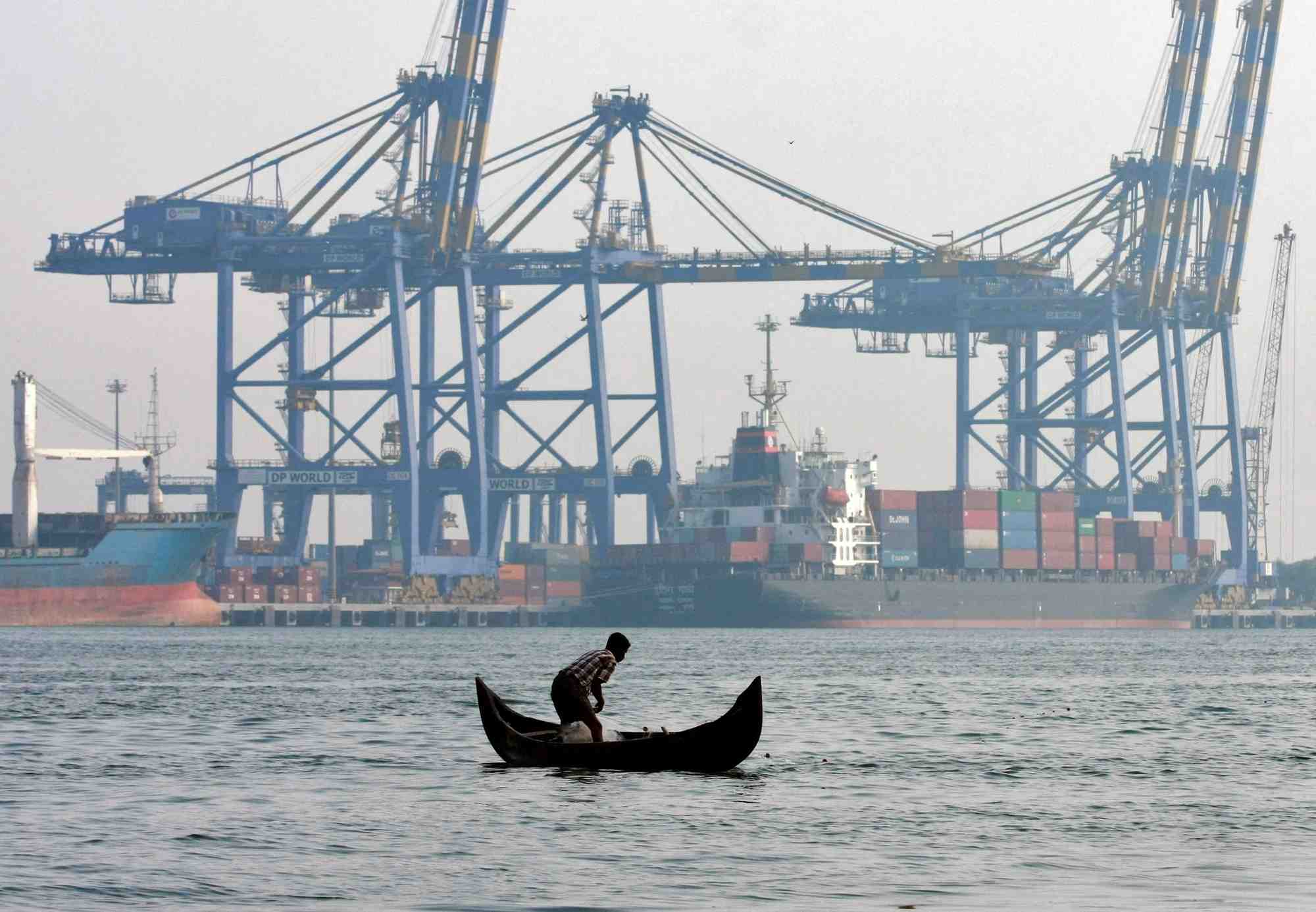 Port a vallarpadam a kochi, en inde