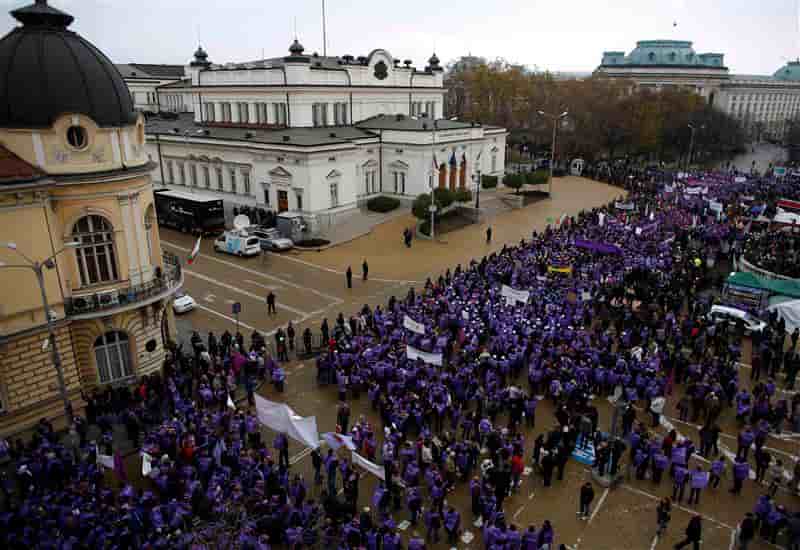 Manifestation contre le chômage et les bas salaires en Bulgarie