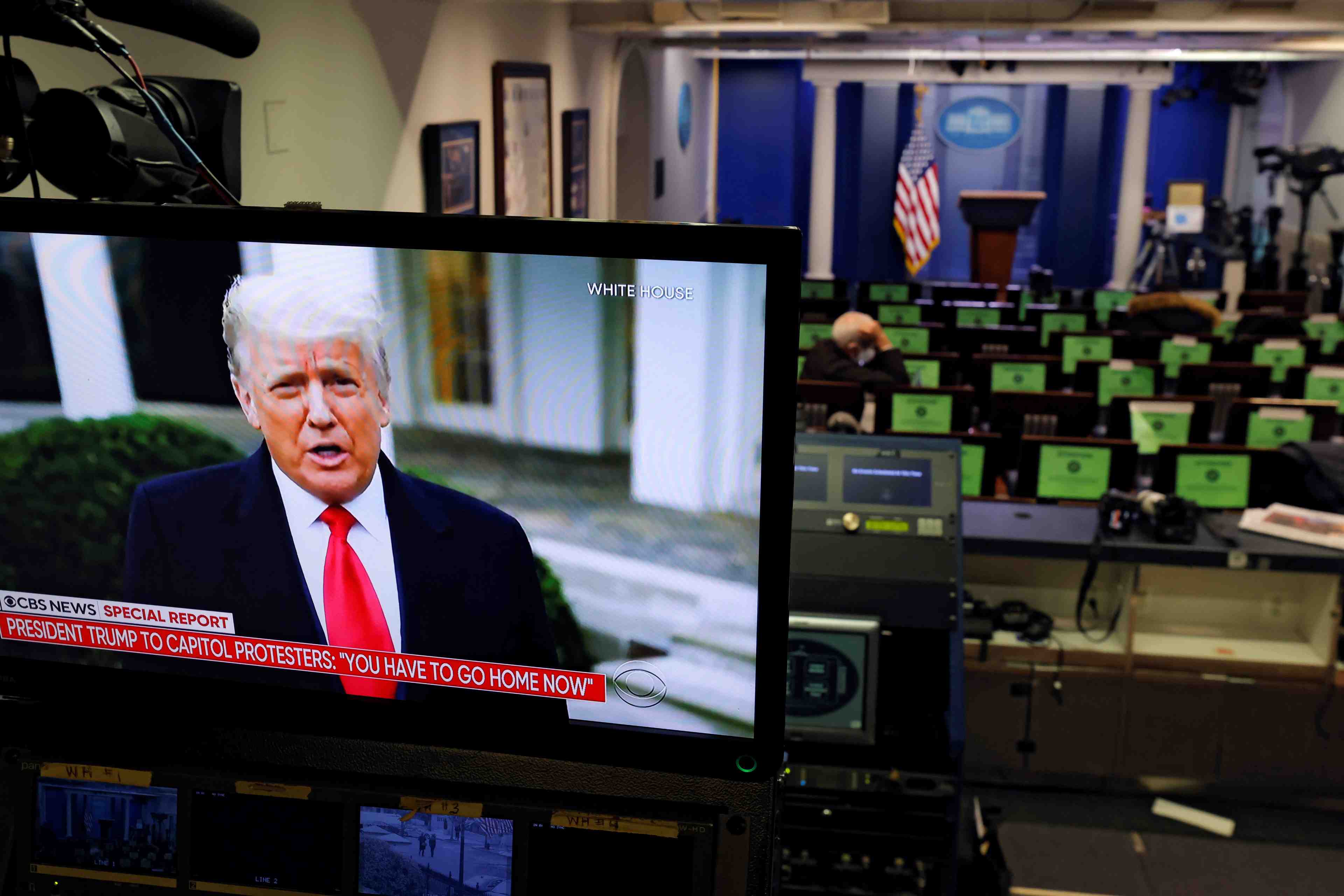 Usa: trump appelle ses partisans a rentrer chez eux