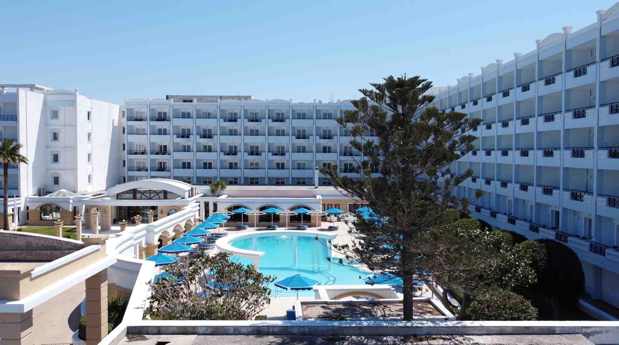 Le mitsis grand hotel, sur l'ile de rhodes