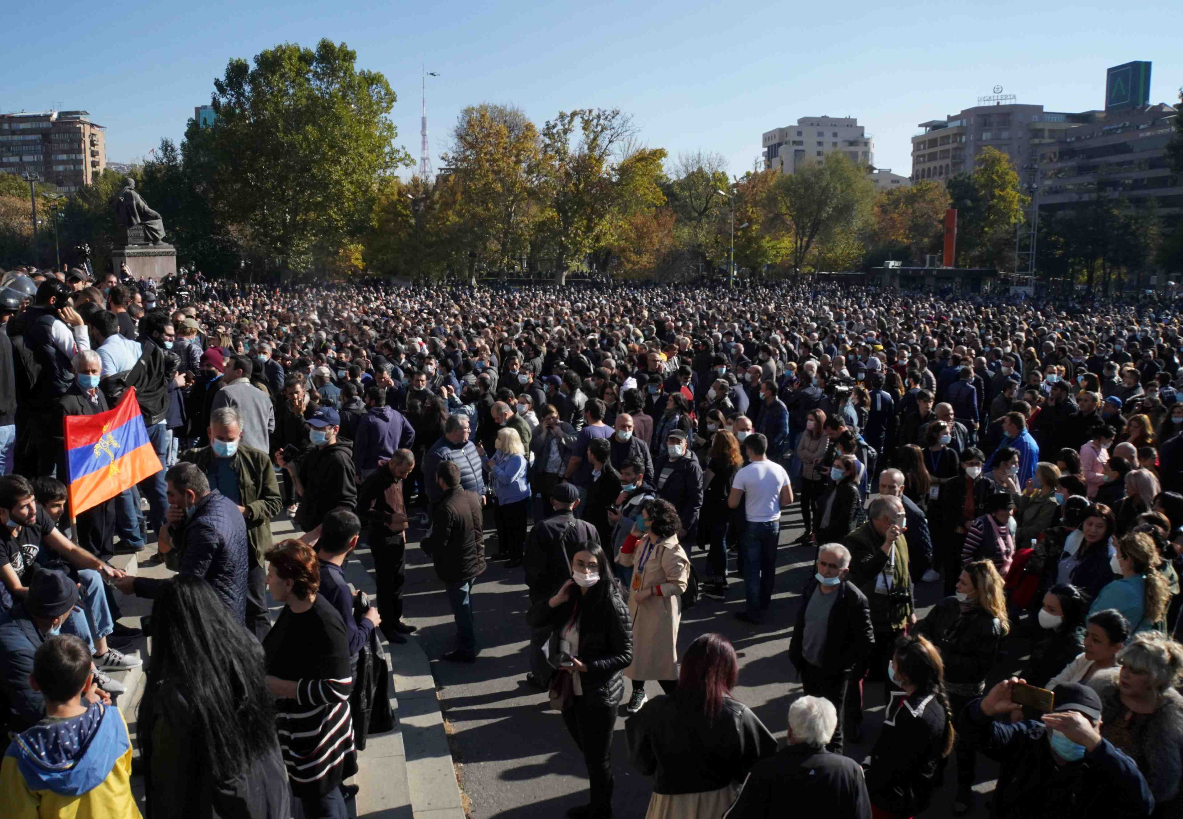 Nouvelles manifestations contre pachinian a erevan apres le cessez-le-feu au haut-karabakh