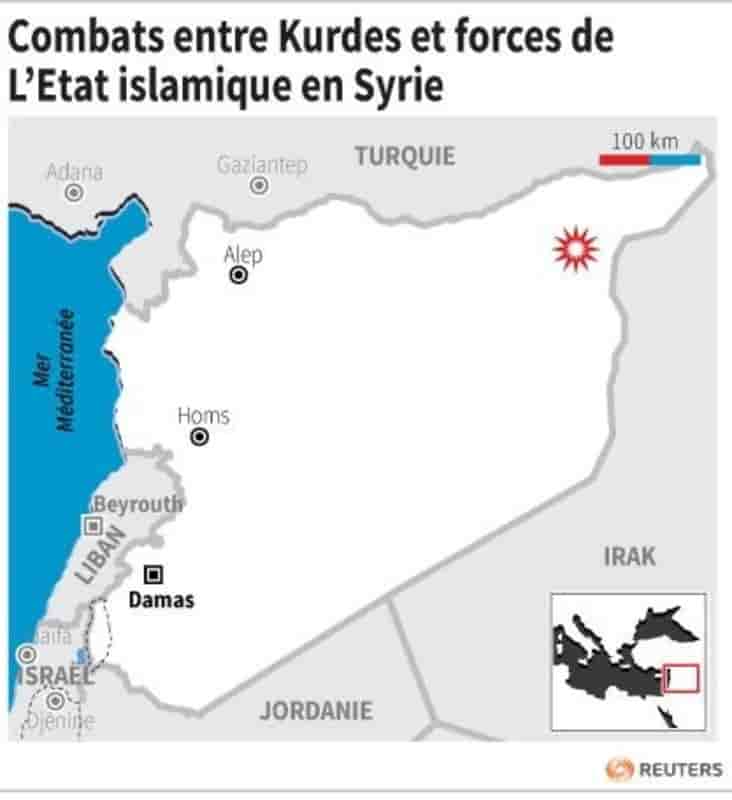 Combats en syrie entre kurdes et etat islamique