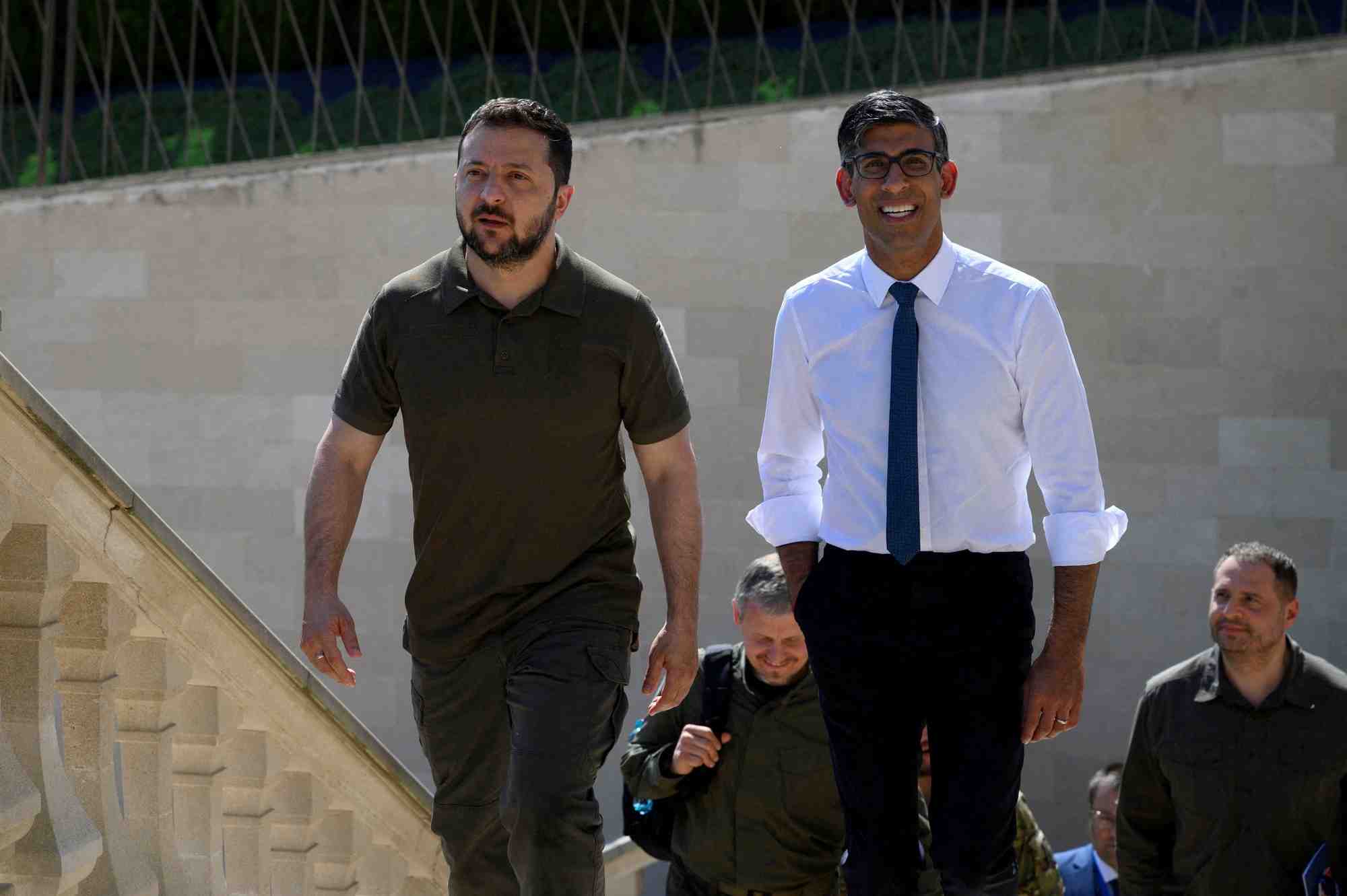 Volodimir zelensky et rishi sunak a bulboaca, en moldavie