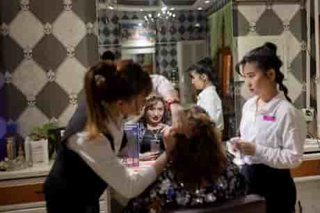 Un salon de coiffure en chine