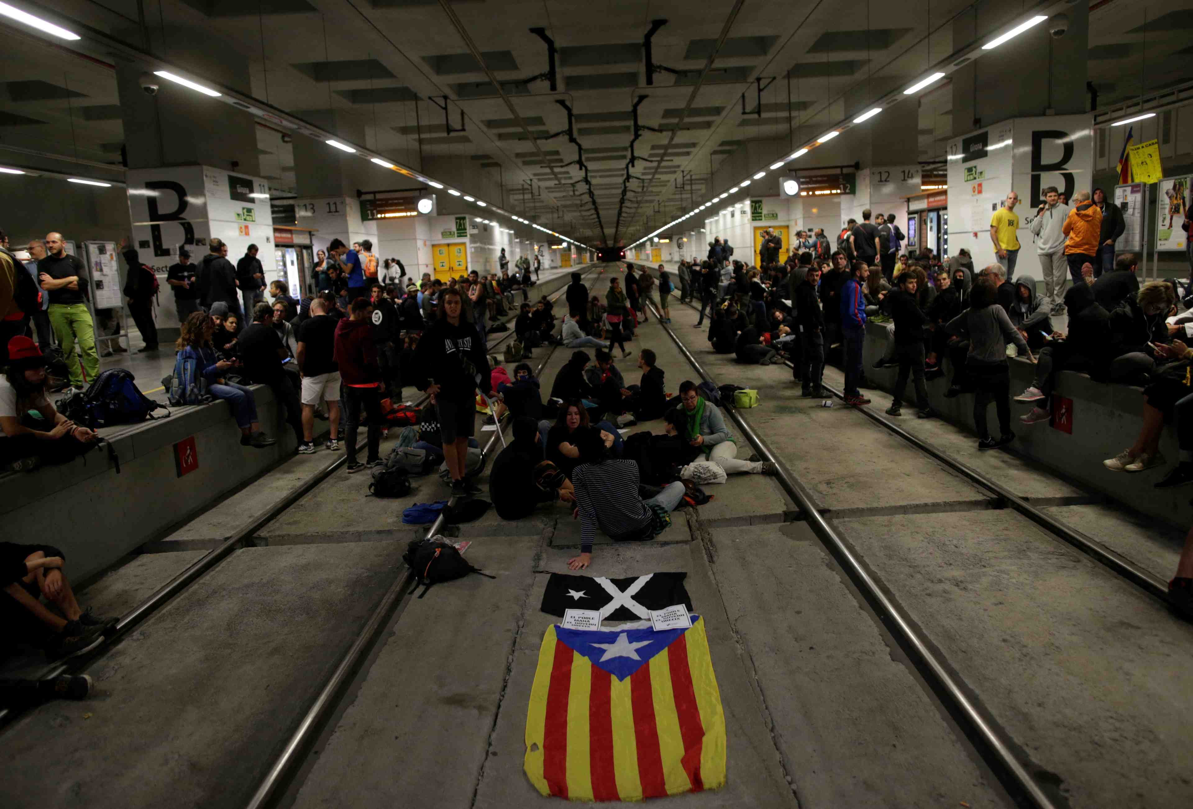 Catalogne: action a l'anniversaire du referendum