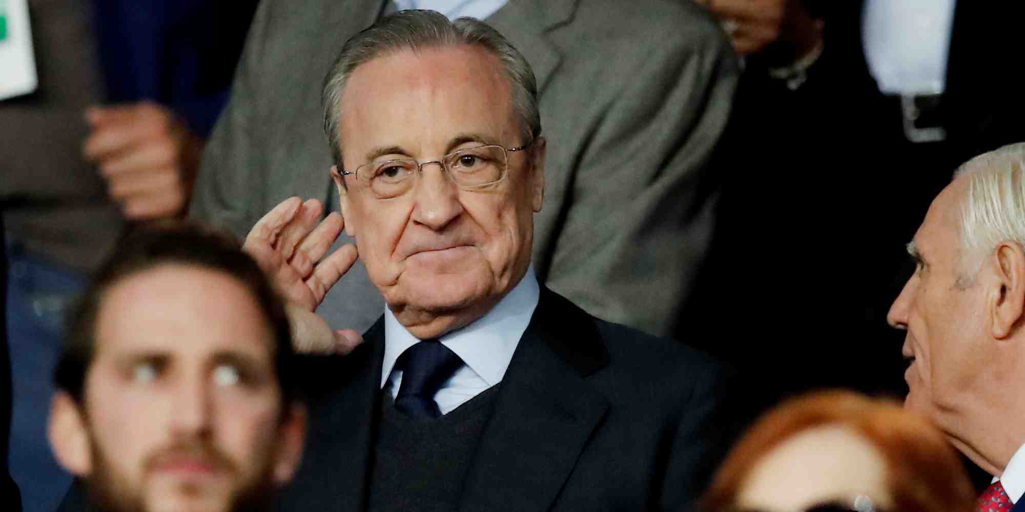 Le 18 septembre dernier, au Parc des Princes, pour la première journée de la phase de poules de la Ligue des Champions, Florentino Perez, le président du Real Madrid, lors du match contre le PSG (match remporté magistralement par ce dernier 3-0).