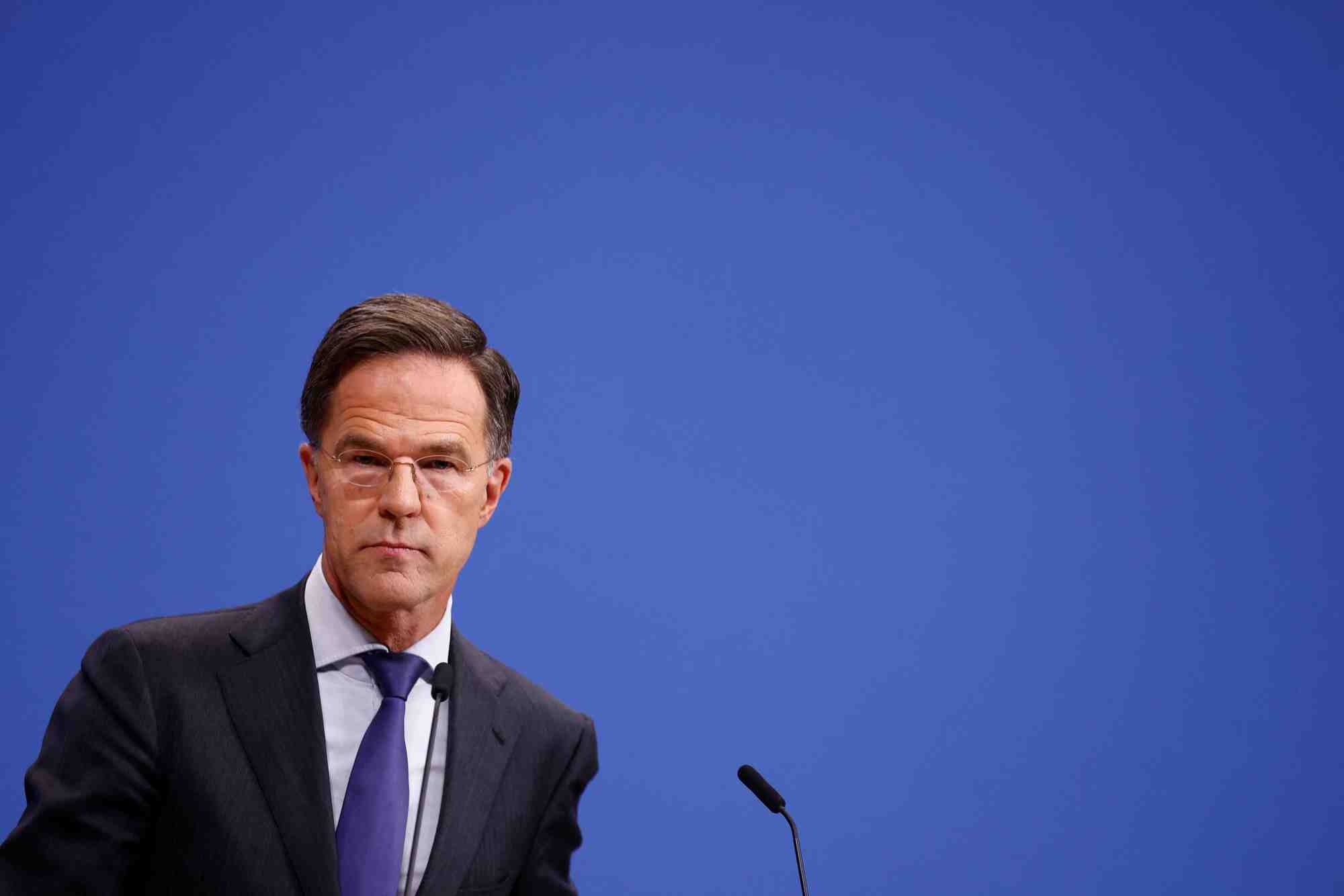 Le secretaire general de l'otan mark rutte