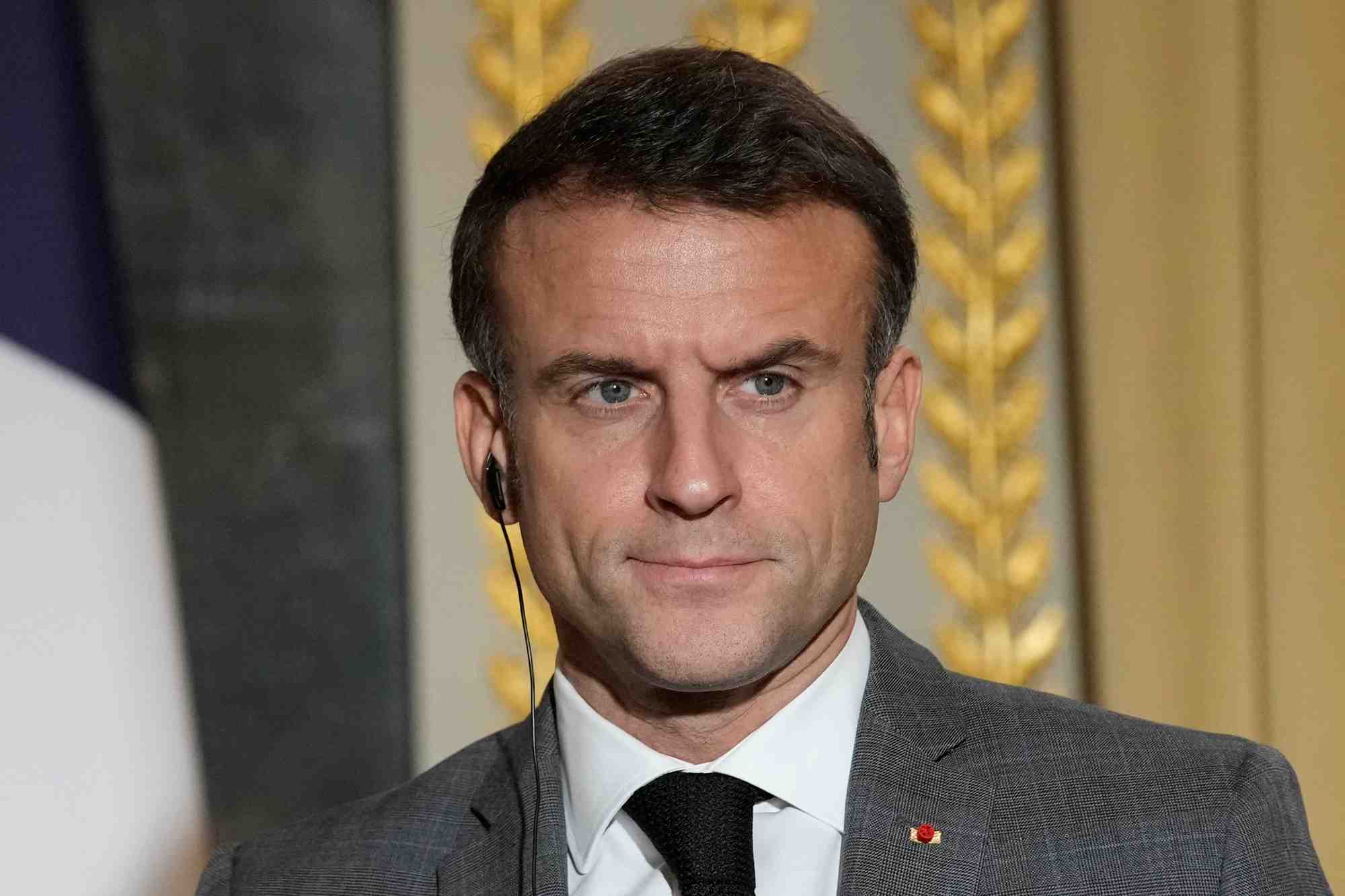 Le president francais macron a paris