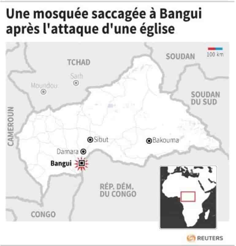 Une mosquée saccagée à Bangui après l'attaque d'une église