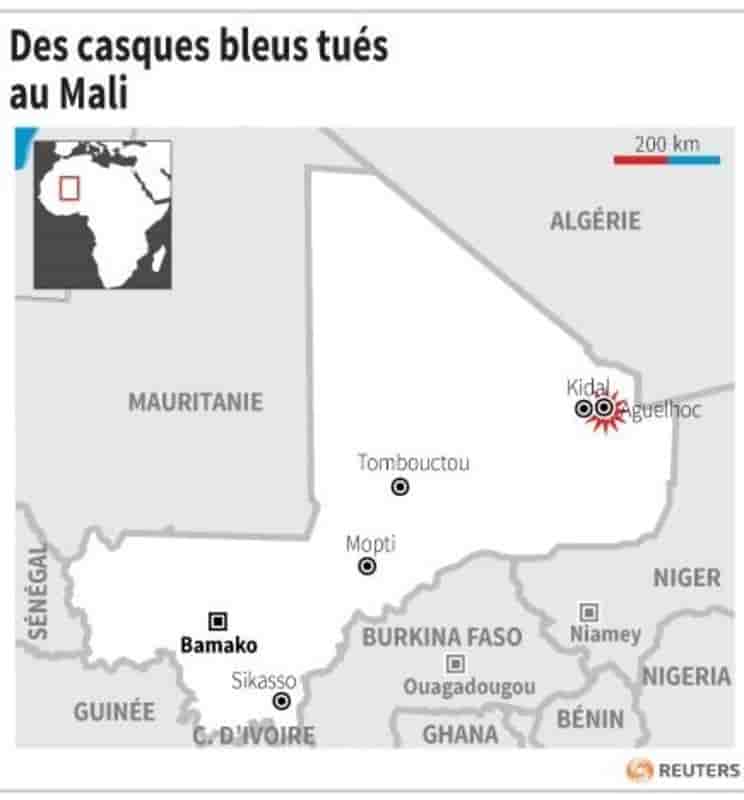 Quatre casques bleus tués par une explosion au Mali