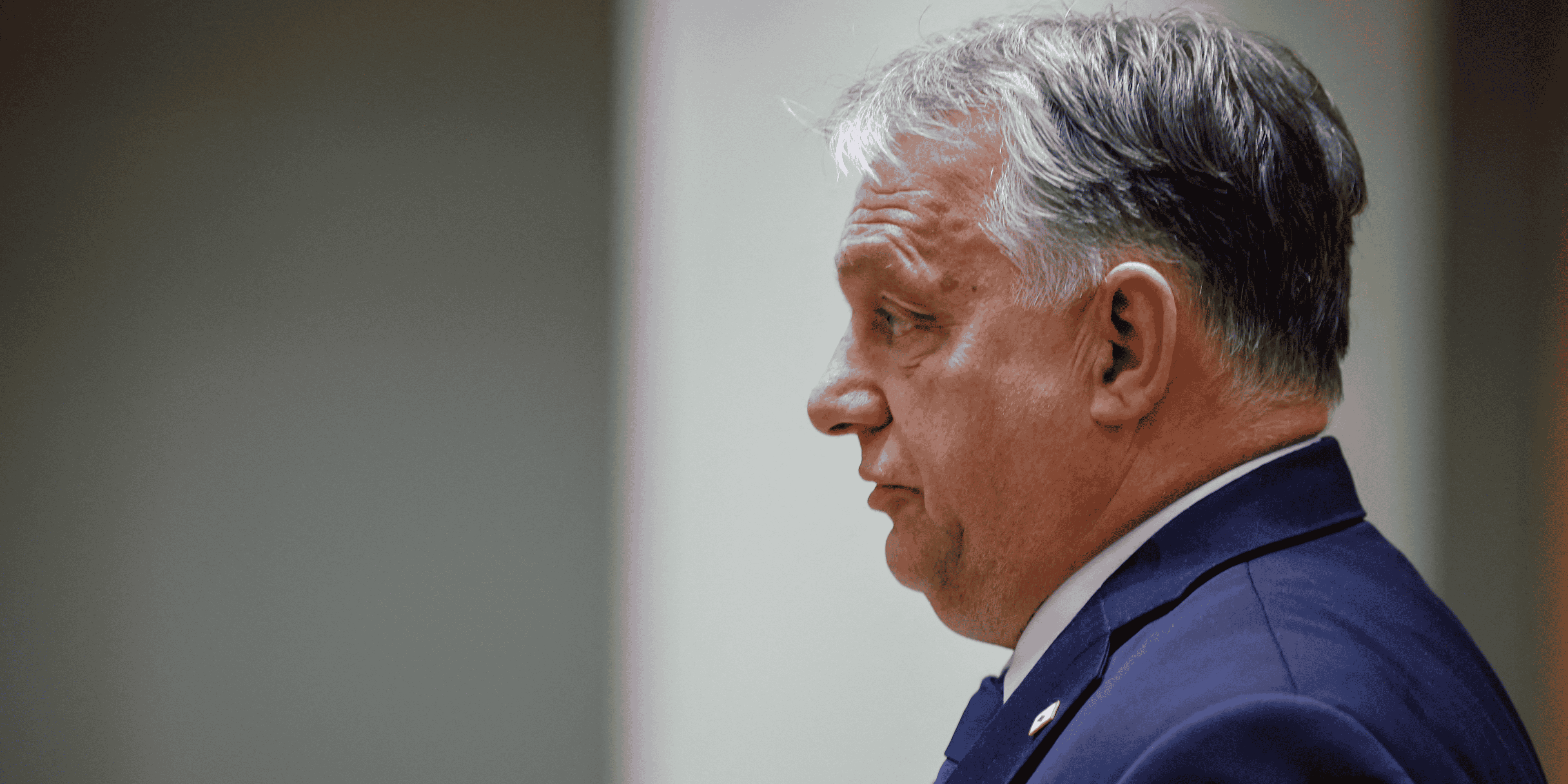 Le premier ministre hongrois viktor orban lors d'un sommet des dirigeants de l'ue