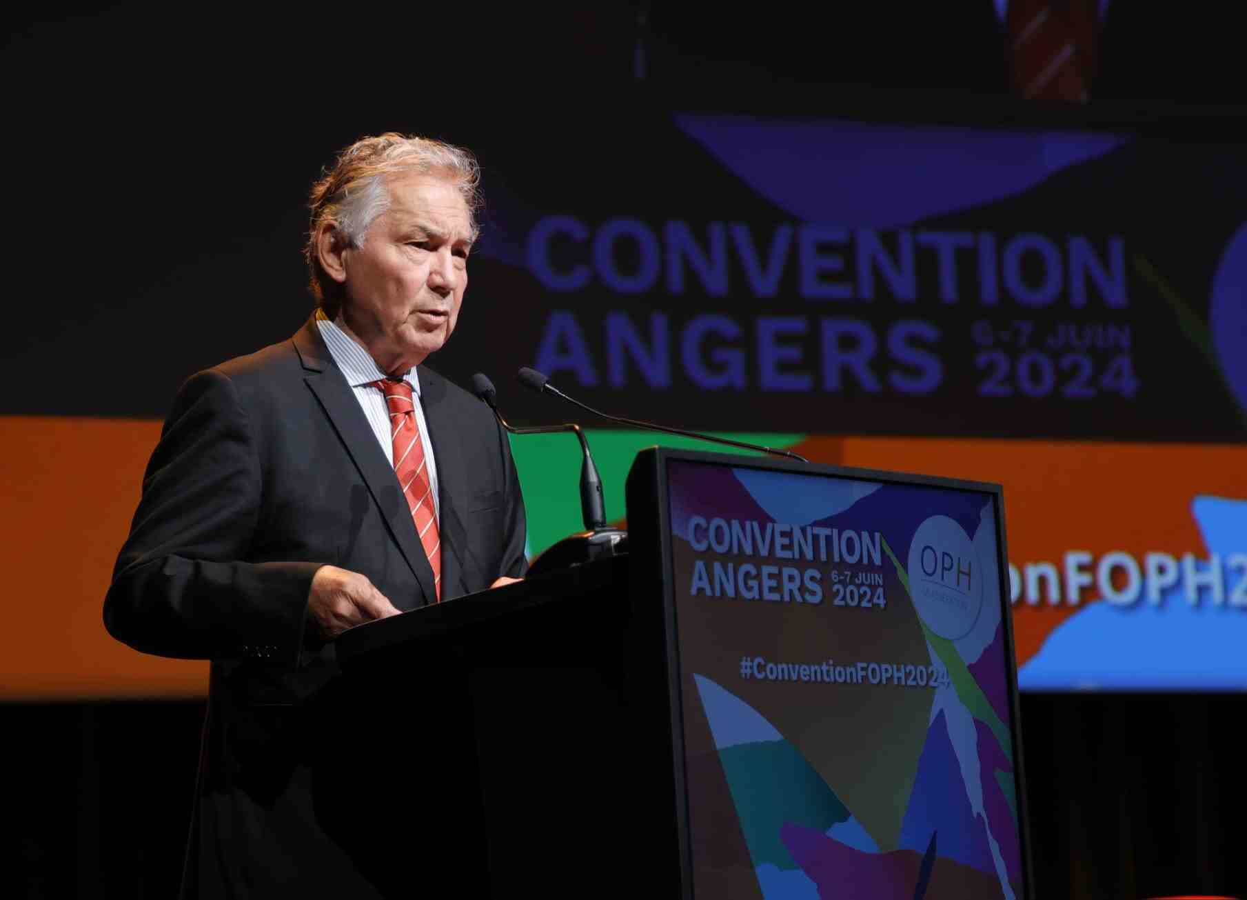 La Convention annuelle de la Fédération des OPH s’est ouverte le 6 juin 2024, au Centre de Congrès Jean Monnier, à Angers, en présence de son président Marcel Rogemont.