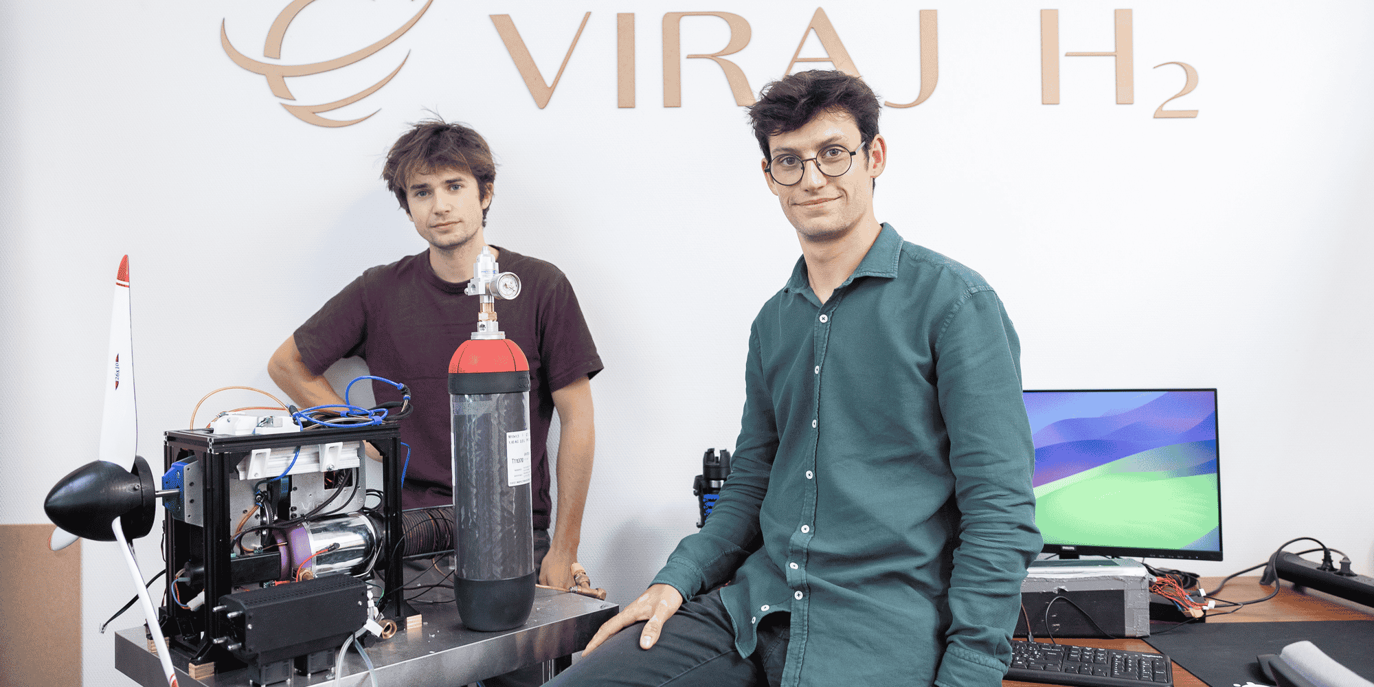Joseph Risson et Paul de Goÿs, cofondateurs de Viraj H2.