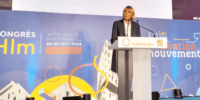 La ministre du Logement, Valérie Létard, en déplacement le 25 septembre au congrès du mouvement HLM, à Montpellier.